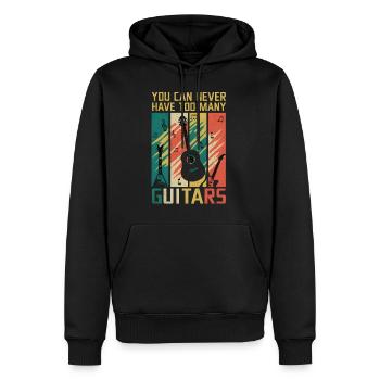 Vous ne pouvez jamais avoir trop de cadeaux de guitares - Sweat à capuche Premium bio Homme - noir - Devant - Nico (187cm)