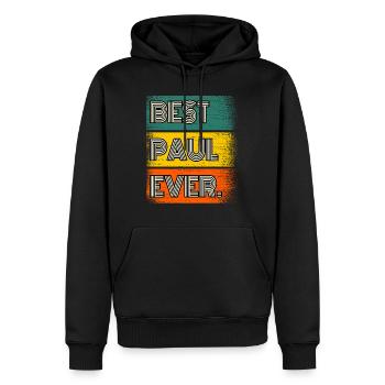 Paul Nom Cadeau Citation Drôle - Sweat à capuche Premium bio Homme - noir - Devant - Nico (187cm)