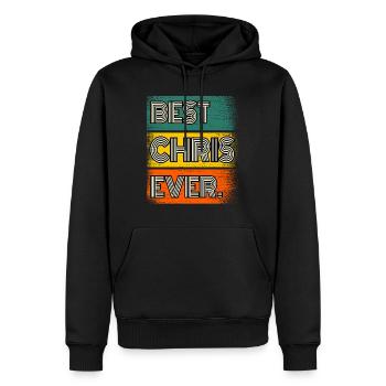 Chris Name Geschenk Spruch Lustig - Männer Premium Bio Hoodie - Schwarz - Vorne - Nico (187cm)