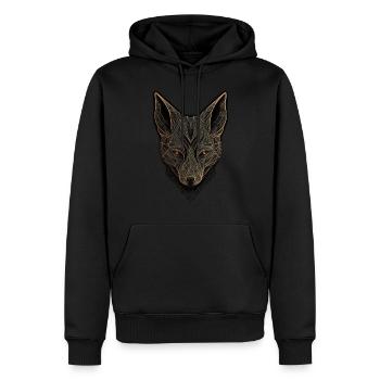 Fuchs Kunst Kunstwerk Geschenk Tierliebhaber Motiv - Männer Premium Bio Hoodie - Schwarz - Vorne - Nico (187cm)