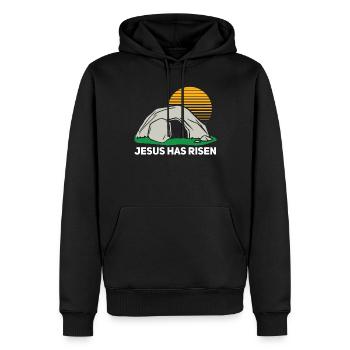 Er Ist Auferstanden Ostersonntag Höhle Jesus - Männer Premium Bio Hoodie - Schwarz - Vorne - Nico (187cm)