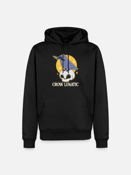 Crow / Raven: Raven Lunatic - Men’s Premium Organic Hoodie - black