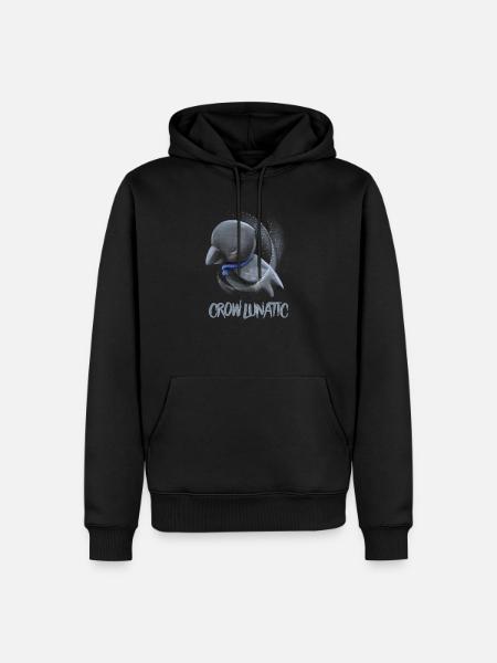 Crow / Raven: Raven Lunatic - Men’s Premium Organic Hoodie - black