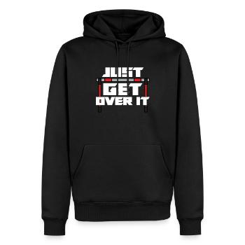 Athlétisme Athlétisme Coureurs Course Cadeau - Sweat à capuche Premium bio Homme - noir - Devant - Nico (187cm)