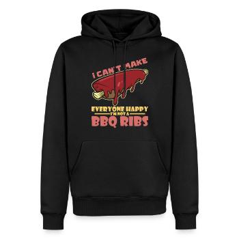 Bbq Spare Ribs Grill Raucher Fleisch Schweinerippe - Männer Premium Bio Hoodie - Schwarz - Vorne - Nico (187cm)