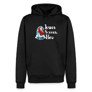 Jesus Christianity God Praying Prayer Pastor - Männer Premium Bio Hoodie - Schwarz - Vorne - Nico (187cm)