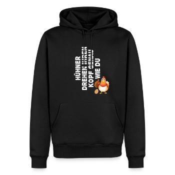 Hühner Drehen Ihren Kopf Genau Wie Du Landwirt - Männer Premium Bio Hoodie - Schwarz - Vorne - Nico (187cm)