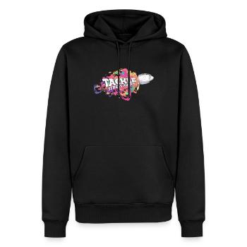 Tackle Stress Away Sports Stress Awareness - Men’s Premium Organic Hoodie - black - Front - Nico (187cm)
