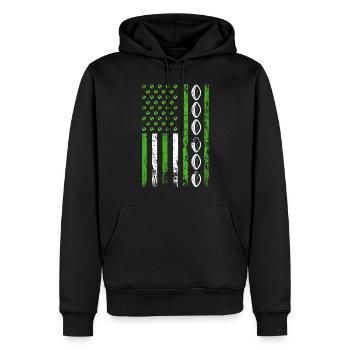Amerikanische Sportarten Flagge Athletic Football - Männer Premium Bio Hoodie - Schwarz - Vorne - Nico (187cm)