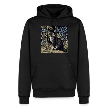 Katze Geschenkidee Katzen Motiv Katzenhalter - Männer Premium Bio Hoodie - Schwarz - Vorne - Nico (187cm)