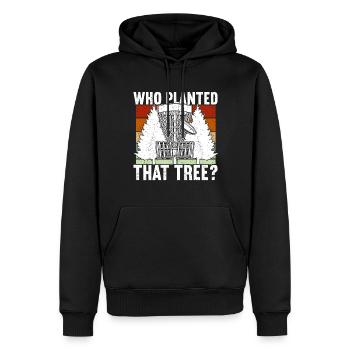 Disc Golf - Men’s Premium Organic Hoodie - black - Front - Nico (187cm)