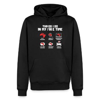 Videospiel-Geek - Männer Premium Bio Hoodie - Schwarz - Vorne - Nico (187cm)