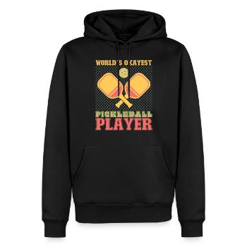 Pickleball Player Pickleball Paddle Pickleball - Männer Premium Bio Hoodie - Schwarz - Vorne - Nico (187cm)