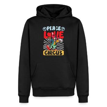 Arts du cirque Artistes de cirque Personnel de l’événement - Sweat à capuche Premium bio Homme - noir - Devant - Nico (187cm)