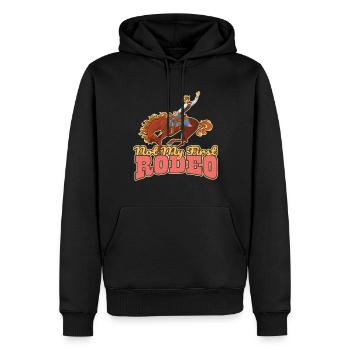 Cowboy Barn Bull Rider Rodeo Country Western - Männer Premium Bio Hoodie - Schwarz - Vorne - Nico (187cm)