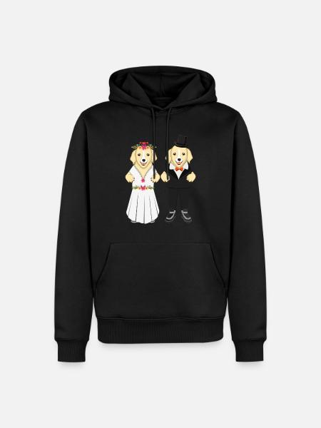 Married dog lovers - Men’s Premium Organic Hoodie - black