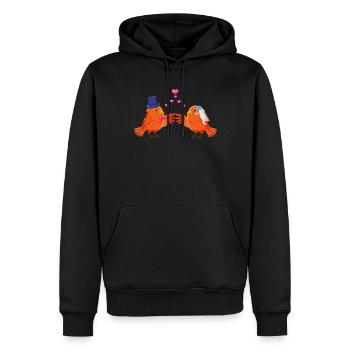 Mariage marié Vogel Ornithology - Sweat à capuche Premium bio Homme - noir - Devant - Nico (187cm)