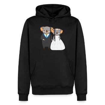 Fiancé Koala amant Koala Whisperer Animal - Sweat à capuche Premium bio Homme - noir - Devant - Nico (187cm)