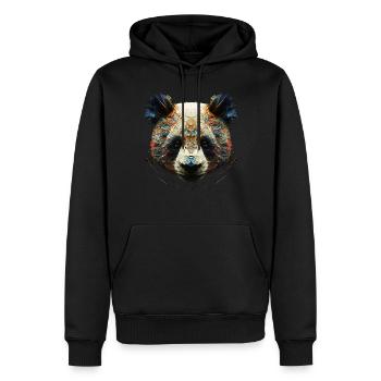 Panda Kunst Tierliebhaber Pandabär Bär Motiv - Männer Premium Bio Hoodie - Schwarz - Vorne - Nico (187cm)