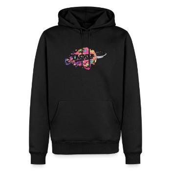Tackle Stress Away Sports Stress Awareness - Men’s Premium Organic Hoodie - black - Front - Nico (187cm)