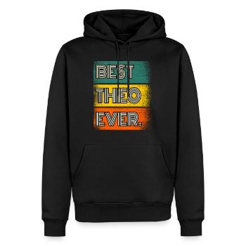 Theo Name Geschenk Spruch Lustig - Männer Premium Bio Hoodie - Schwarz - Vorne - Nico (187cm)