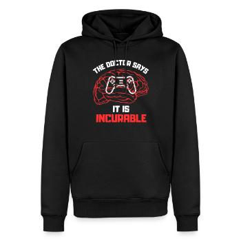 Krank von Videospielen - Männer Premium Bio Hoodie - Schwarz - Vorne - Nico (187cm)