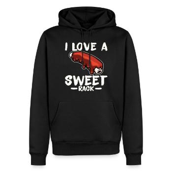 Bbq Spare Ribs Grill Raucher Fleisch Schweinerippe - Männer Premium Bio Hoodie - Schwarz - Vorne - Nico (187cm)