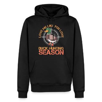 Duck Hunt Duck Hunter Bird Hunting Duck Hunting - Men’s Premium Organic Hoodie - black - Front - Nico (187cm)