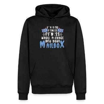Athlétisme Athlétisme Coureurs Course Cadeau - Sweat à capuche Premium bio Homme - noir - Devant - Nico (187cm)