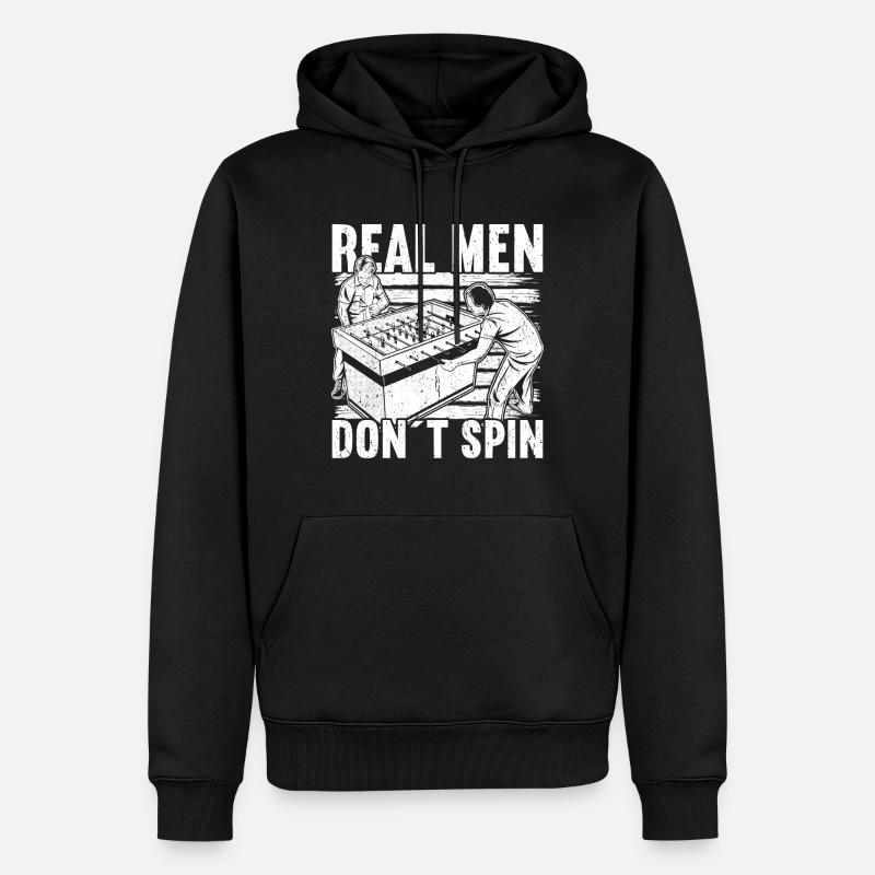 Tischfußball - Männer Premium Bio Hoodie - Schwarz