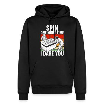 Tischfußball - Männer Premium Bio Hoodie - Schwarz - Vorne - Nico (187cm)