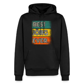 Jörg Name Geschenk Spruch Lustig - Männer Premium Bio Hoodie - Schwarz - Vorne - Nico (187cm)