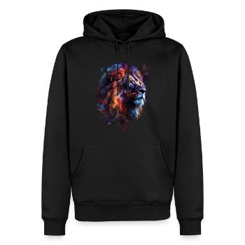 Leo Afrique Artwork Cadeau Animal Motif Animal Fun - Sweat à capuche Premium bio Homme - noir - Devant - Nico (187cm)