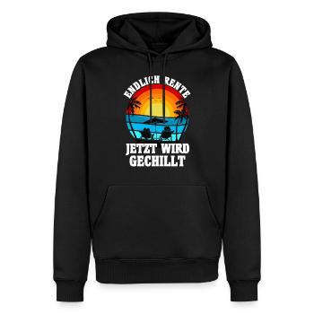 Endlich Rente Jetzt Wird Gechillt - Rente Rentner - Männer Premium Bio Hoodie - Schwarz - Vorne - Nico (187cm)