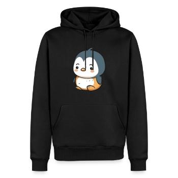 Pinguin Baby - Männer Premium Bio Hoodie - Schwarz - Vorne - Nico (187cm)