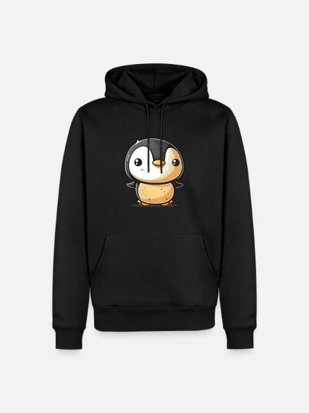 Bébé pingouin - Sweat à capuche Premium bio Homme - noir