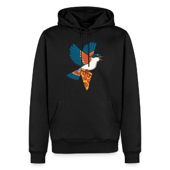 Pizza-Esser Vogelliebhaber Ornithologie Vogel - Männer Premium Bio Hoodie - Schwarz - Vorne - Nico (187cm)
