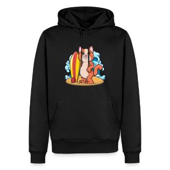 Surfen Katzenflüsterer Surfer - Männer Premium Bio Hoodie - Schwarz - Vorne - Nico (187cm)