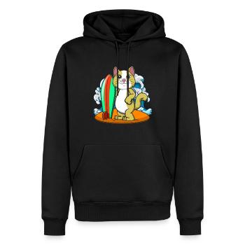 Planche de surf Cat Lovers Surfers - Sweat à capuche Premium bio Homme - noir - Devant - Nico (187cm)