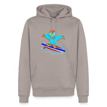 Surfen Tier Vogelliebhaber Ornithologie Vogel - Männer Premium Bio Hoodie - Taupe - Vorne - Nico (187cm)