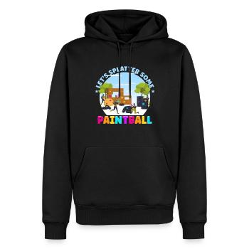 Pulvérisons des sports d’équipe de paintball - Sweat à capuche Premium bio Homme - noir - Devant - Nico (187cm)