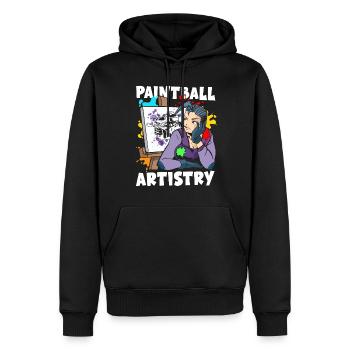 Paintball Artistik Malerei Dekoration Teamsport - Männer Premium Bio Hoodie - Schwarz - Vorne - Nico (187cm)