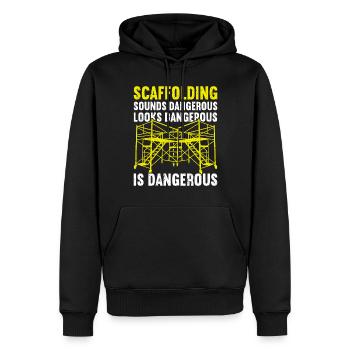 Échafaudage Échafaudage - Sweat à capuche Premium bio Homme - noir - Devant - Nico (187cm)
