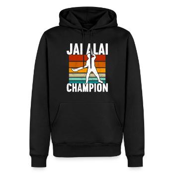 Jai Alai - Men’s Premium Organic Hoodie - black - Front - Nico (187cm)
