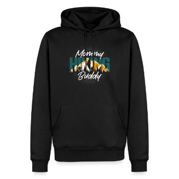 Mama Wanderkamerad Bergwanderer Mutter Camper - Männer Premium Bio Hoodie - Schwarz - Vorne - Nico (187cm)