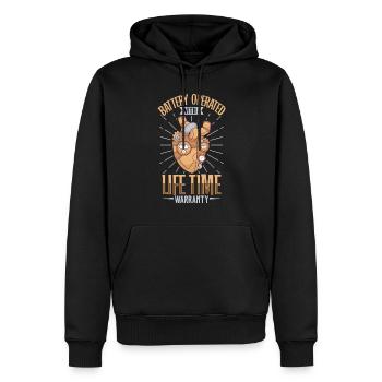 Crise cardiaque Chirurgie à cœur ouvert Chirurgie cardiaque Cadeau - Sweat à capuche Premium bio Homme - noir - Devant - Nico (187cm)