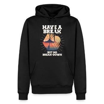 Avoir une pause mais pas de conscience du stress de panne - Sweat à capuche Premium bio Homme - noir - Devant - Nico (187cm)