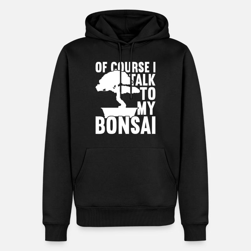Bonsai-Baum - Männer Premium Bio Hoodie - Schwarz