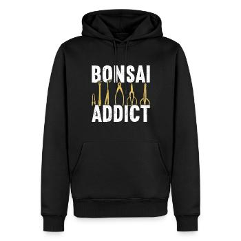 Bonsaï - Sweat à capuche Premium bio Homme - noir - Devant - Nico (187cm)