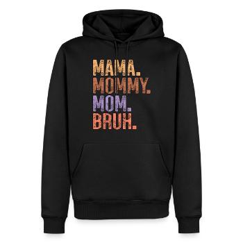 Maman Maman Maman Bruh Fête des Mères - Sweat à capuche Premium bio Homme - noir - Devant - Nico (187cm)